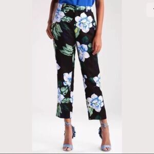 Banana Republic Black Floral Avery Dress Pants‎